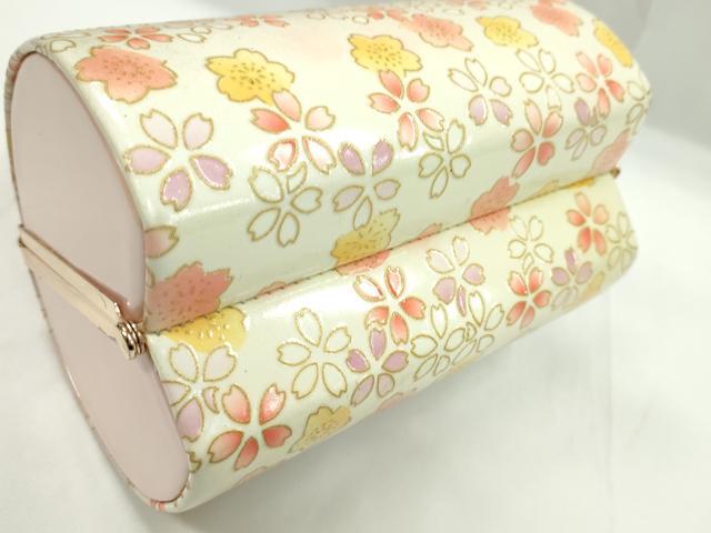平和屋着物▼和装小物　和装バッグ　ハンドバッグ　舞桜文　振袖　金彩　逸品　CABH2203ju