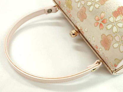 平和屋着物▼和装小物　和装バッグ　ハンドバッグ　舞桜文　振袖　金彩　逸品　CABH2203ju
