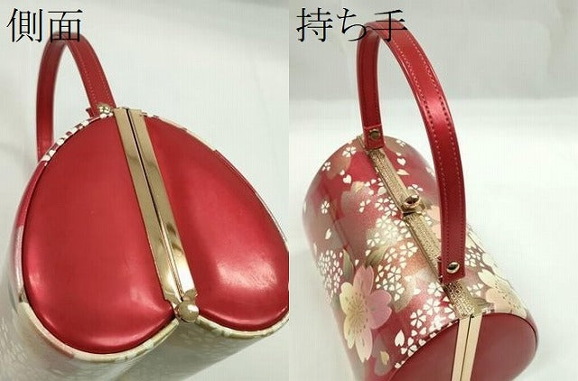 平和屋着物▼和装小物　和装バッグ　ハンドバッグ　桜文　振袖　金銀彩　逸品　CABH2204ju