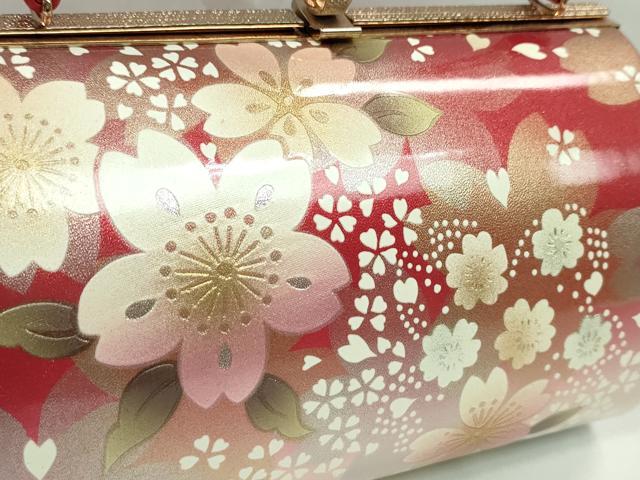 平和屋着物▼和装小物　和装バッグ　ハンドバッグ　桜文　振袖　金銀彩　逸品　CABH2204ju