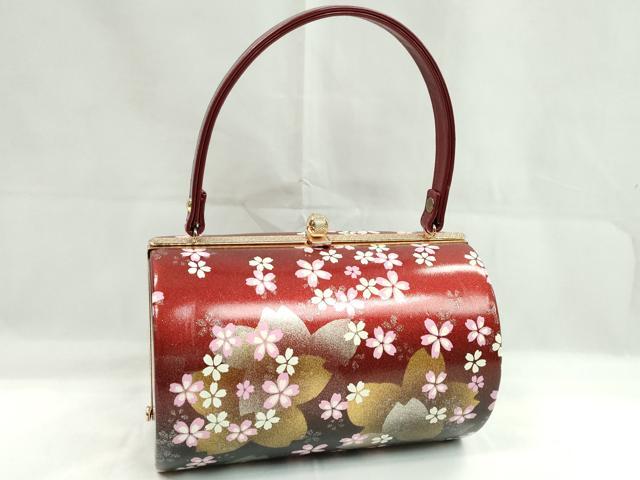 平和屋着物▼和装小物　和装バッグ　ハンドバッグ　舞桜文　振袖　金銀彩　逸品　CABH2205ju