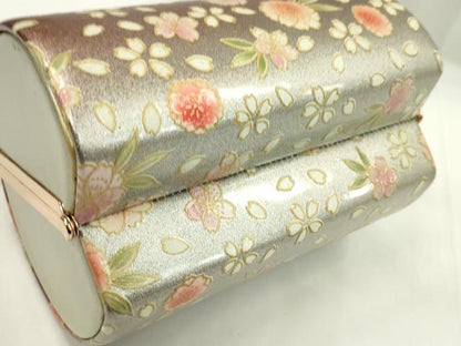 平和屋着物▼和装小物　和装バッグ　ハンドバッグ　桜文　振袖　金彩　逸品　CABH2206ju