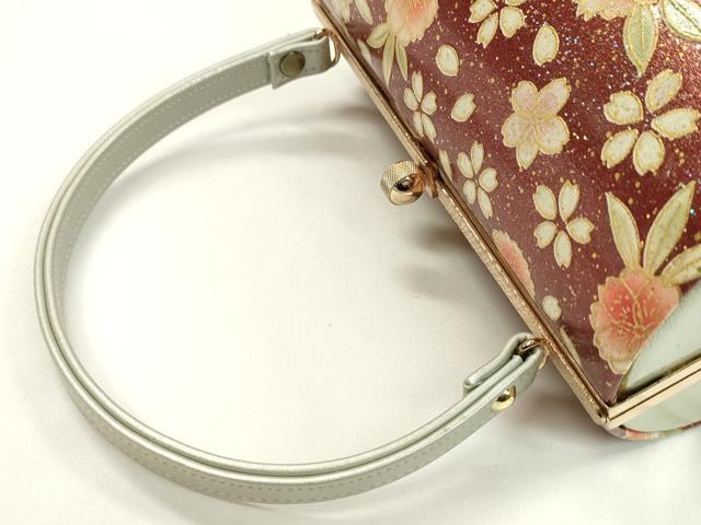 平和屋着物▼和装小物　和装バッグ　ハンドバッグ　桜文　振袖　金彩　逸品　CABH2206ju