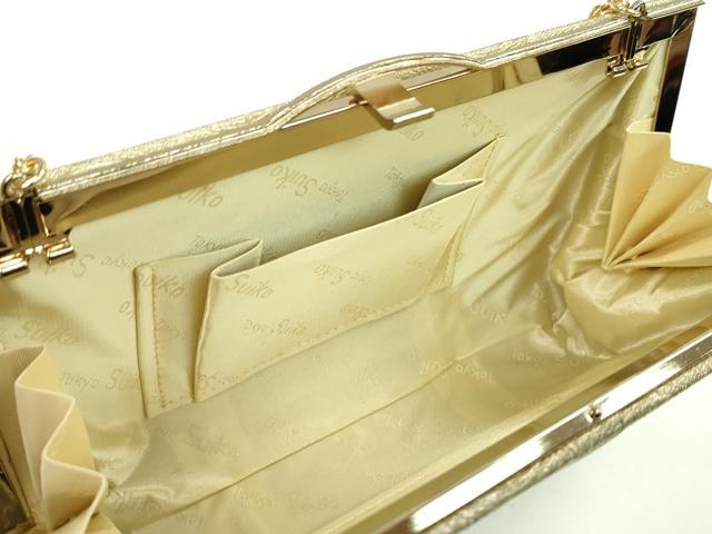 平和屋着物▼和装小物　和装バッグまとめて３点　ハンドバッグ　菱　吉祥文　礼装　金銀糸　逸品　CABH2209ju