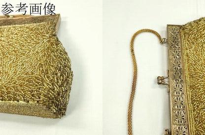 平和屋着物▼和装小物　和装バッグ　ビーズバッグまとめて２点　総ビーズ　花　吉祥文　逸品　CABH2212ju