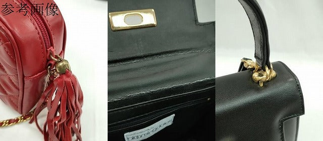 平和屋着物▼ファッション小物　チェーンバッグまとめて２点　ブルーミングデールズ　黒　赤　逸品　CABH2235ju