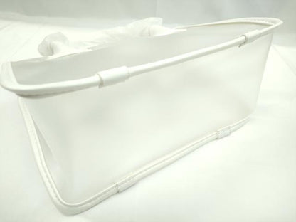平和屋着物▼和装小物　ファッション小物　２ＷＡＹクリアバッグ２個セット　白　ピジョンブルー　浴衣　レジャー　未使用　CABH2236ju