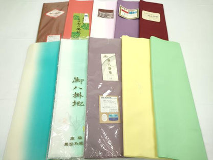 平和屋着物▼和装小物　八掛まとめて10点　暈し　色無地　未使用　CABH2252ju