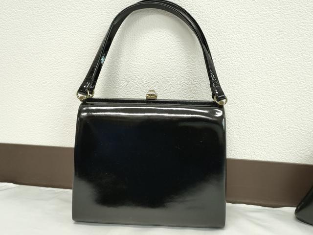 平和屋着物▼和装小物　ファッション小物　バッグまとめて４点　ハンドバッグ　ハナエモリ　ブラック　フォーマル　本皮　逸品　CABH2273ju