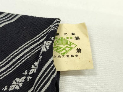 平和屋着物▼男性　和装小物　丹前帯・伊達締めまとめて10点　本場筑前博多織　献上　証紙付き　正絹　綿　逸品　未使用　CABH2281ju