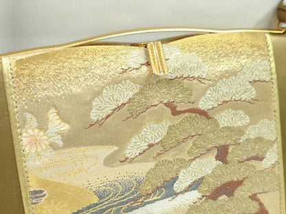 平和屋着物▼和装小物　和装バッグまとめて２点　ハンドバッグ　流水松文　遠山文　金銀糸　逸品　CABH2297ju