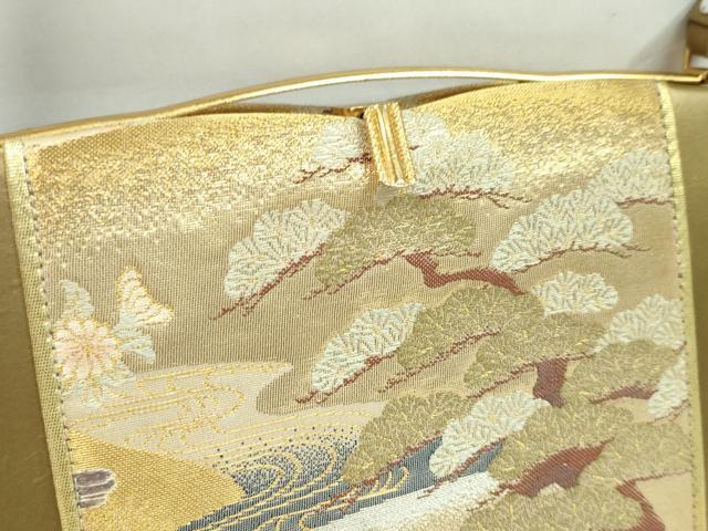平和屋着物▼和装小物　和装バッグまとめて２点　ハンドバッグ　流水松文　遠山文　金銀糸　逸品　CABH2297ju