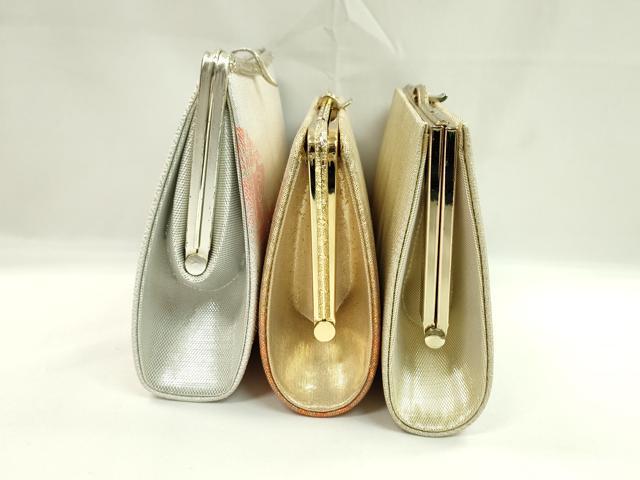 平和屋着物▼和装小物 和装バッグまとめて３点 ハンドバッグ 佐賀錦 流水花文 鳳凰花文 亀甲文 礼装 金銀糸 逸品 CABH2307ju
