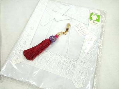 平和屋着物▼和装小物 割烹着まとめて４点 刺繍 レース 白 85cm 90cm 逸品 未使用 CABH2310ju