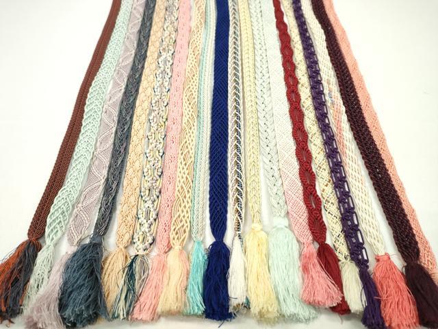 平和屋着物＊夏物　和装小物　帯締め20本セット　レース織　金銀糸　逸品　CABH2317ju