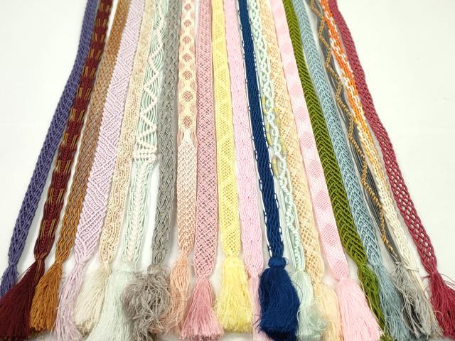 平和屋着物＊夏物　和装小物　帯締め20本セット　レース織　金銀糸　逸品　CABH2318ju