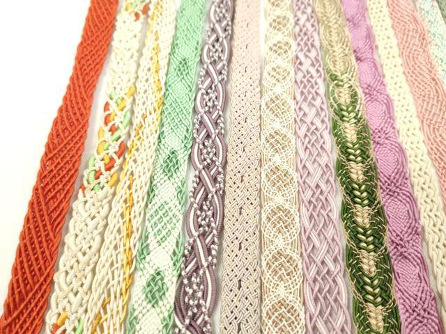 平和屋着物＊夏物　和装小物　帯締め20本セット　レース織　金糸　逸品　CABH2320ju