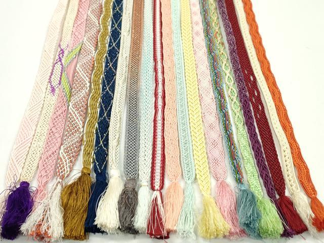 平和屋着物＊夏物　和装小物　帯締め20本セット　レース織　金糸　逸品　CABH2322ju