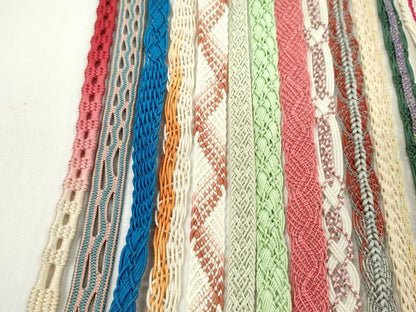 平和屋着物＊夏物　和装小物　帯締め20本セット　レース織　金糸　長尺あり　逸品　CABH2324ju