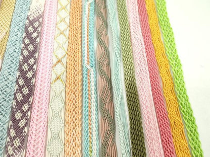 平和屋着物＊夏物　和装小物　帯締め20本セット　レース織　金糸　長尺あり　逸品　CABH2326ju