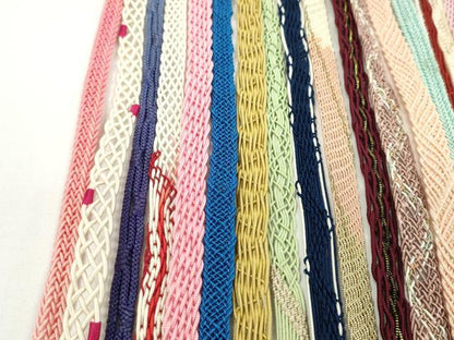 平和屋着物＊夏物　和装小物　帯締め20本セット　レース織　金糸　ラメ糸　逸品　CABH2337ju