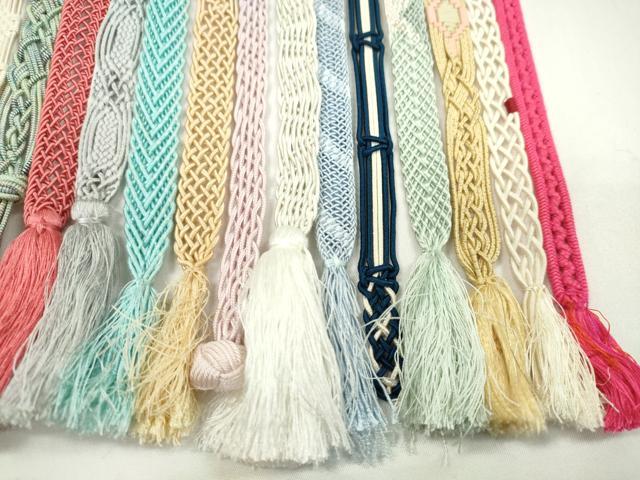 平和屋着物＊夏物　和装小物　帯締め20本セット　レース織　金糸　逸品　CABH2338ju