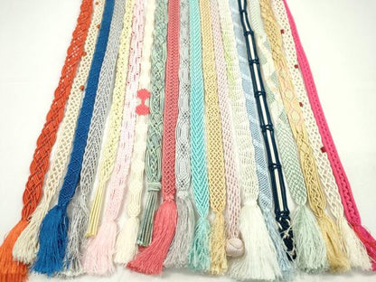 平和屋着物＊夏物　和装小物　帯締め20本セット　レース織　金糸　逸品　CABH2338ju