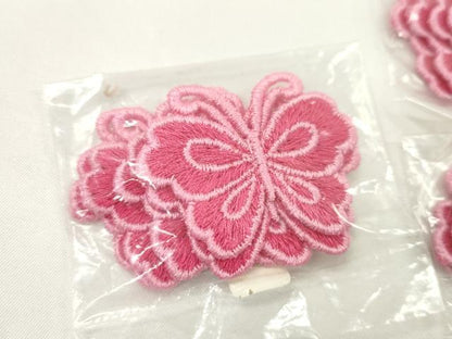 平和屋着物▼手芸用品　ワッペンまとめて200片　蝶　アイロン式　縫い付け式　ハンドメイド　手芸素材　逸品　未使用　CABH2359ju