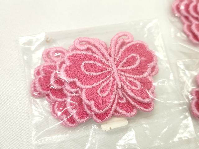 平和屋着物▼手芸用品　ワッペンまとめて200片　蝶　アイロン式　縫い付け式　ハンドメイド　手芸素材　逸品　未使用　CABH2359ju