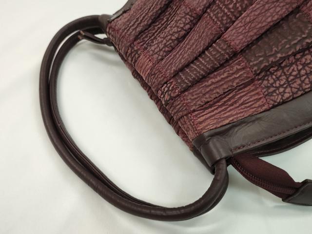 平和屋着物▼和装小物　和装バッグまとめて２点　ハンドバッグ　吉祥文　本皮　逸品　CABH2361ju
