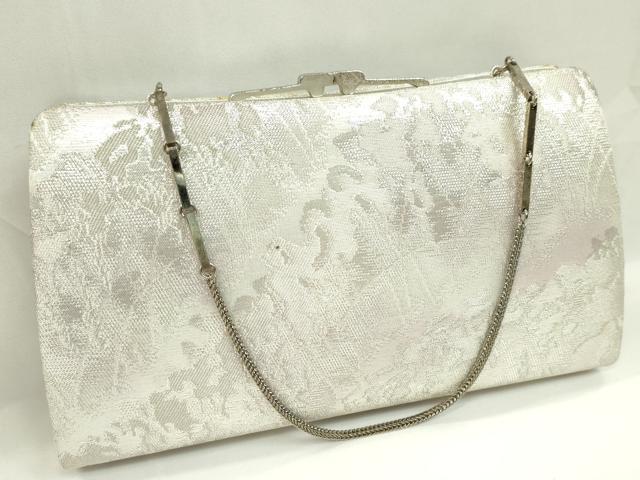 平和屋着物▼和装小物　和装バッグまとめて２点　ハンドバッグ　熨斗吉祥花文　金銀糸　逸品　CABH2363ju