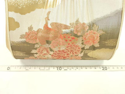 平和屋着物▼和装小物　和装バッグまとめて３点　ハンドバッグ　佐賀錦　鳳凰花文　毘沙門亀甲文　礼装　金銀糸　逸品　CABH2365ju