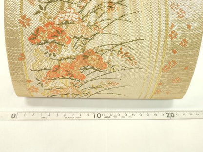 平和屋着物▼和装小物　和装バッグまとめて３点　ハンドバッグ　佐賀錦　枝松花文　籬花文　金糸　ラメ糸　逸品　CABH2366ju