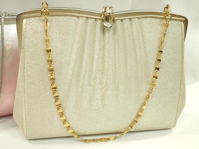 平和屋着物▼和装小物　和装バッグまとめて３点　ハンドバッグ　孔雀羽文　礼装　金銀糸　逸品　CABH2370ju