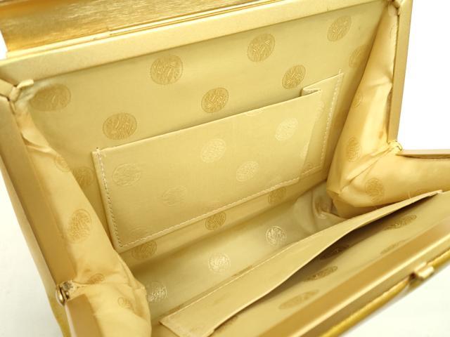 平和屋着物▼和装小物　和装バッグまとめて３点　ハンドバッグ　枝花文　金糸　逸品　CABH2371ju