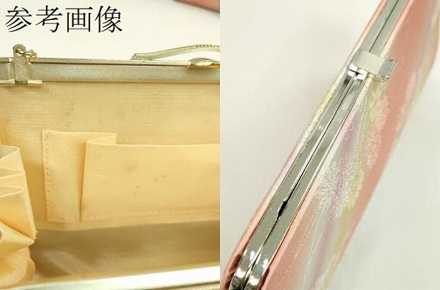 平和屋着物▼和装小物　和装バッグまとめて２点　ハンドバッグ　佐賀錦　雲重ね芝草菱文　斜線花文　暈し染め　金糸　逸品　CABH2375ju
