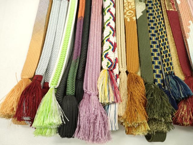 平和屋着物●和装小物　帯締め20本セット　高麗組　冠組　唐組　貝の口組　新源氏組　奈良組　金糸　未使用あり　逸品　CABH2384ju