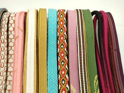 平和屋着物●和装小物　帯締め20本セット　高麗組　冠組　亀甲組　唐組　鎌倉組　奈良組　礼装用　金銀糸　未使用あり　逸品　CABH2385ju