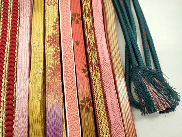 平和屋着物●和装小物　帯締め20本セット　高麗組　唐組　笹浪組　鎌倉組　礼装用　丸組　金銀糸　未使用あり　逸品　CABH2399ju