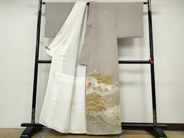 平和屋着物●創業460年・千總　色留袖　刺繍　雲取り松竹梅文　金彩　伊勢丹扱い　正絹　逸品　CABH2404ut