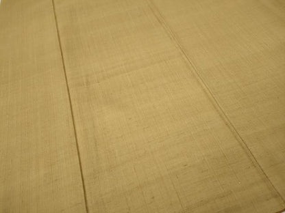 平和屋着物●結城紬　色無地　芥子色　正絹　逸品　CABH2407ut