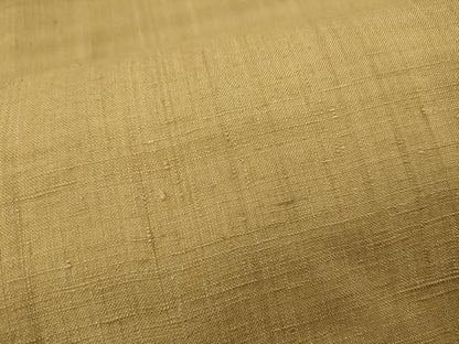 平和屋着物●結城紬　色無地　芥子色　正絹　逸品　CABH2407ut