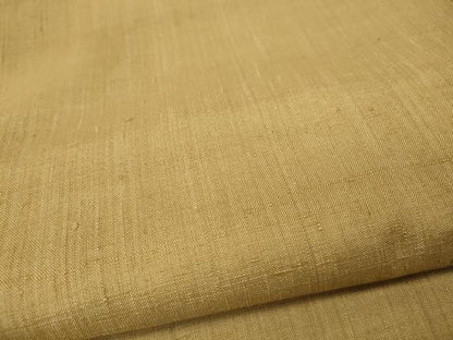 平和屋着物●結城紬　色無地　芥子色　正絹　逸品　CABH2407ut