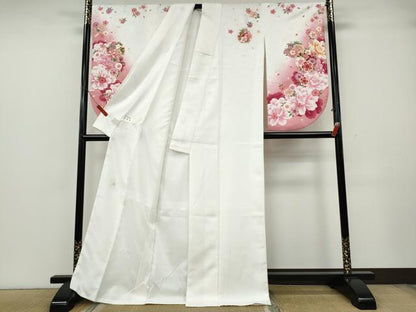 平和屋着物●「anan」ブランド　小振袖　二尺袖　雪輪花文　暈し染め　金彩　洗える着物　CABH2408ut