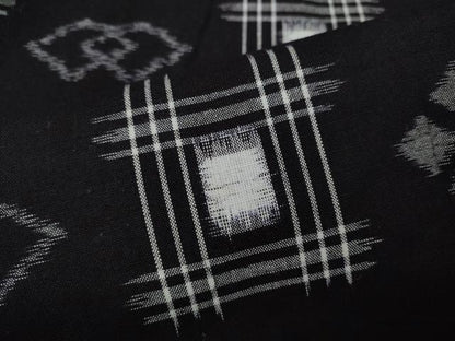 平和屋着物●久留米絣　単衣　吉祥文　綿　逸品　CABH2409ut