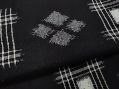 平和屋着物●久留米絣　単衣　吉祥文　綿　逸品　CABH2409ut