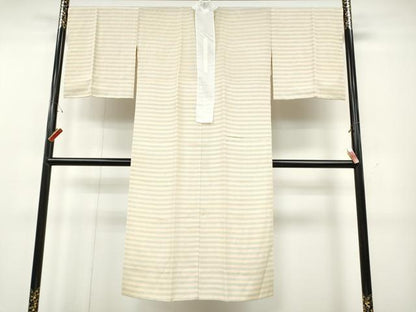 平和屋着物●長襦袢　無双仕立て　鹿の子横段文　正絹　逸品　CABH2411ut