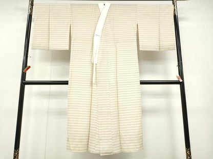 平和屋着物●長襦袢　無双仕立て　鹿の子横段文　正絹　逸品　CABH2411ut