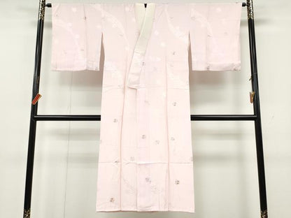 平和屋着物●長襦袢　袷　地紋起こし　花丸文　さが美扱い　正絹　逸品　CABH2412ut