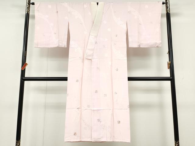 平和屋着物●長襦袢　袷　地紋起こし　花丸文　さが美扱い　正絹　逸品　CABH2412ut